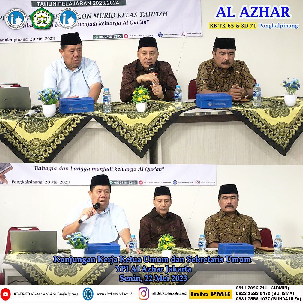 kunjungan kerja ketua umum ypi al azhar ke al azhar pangkalpinang